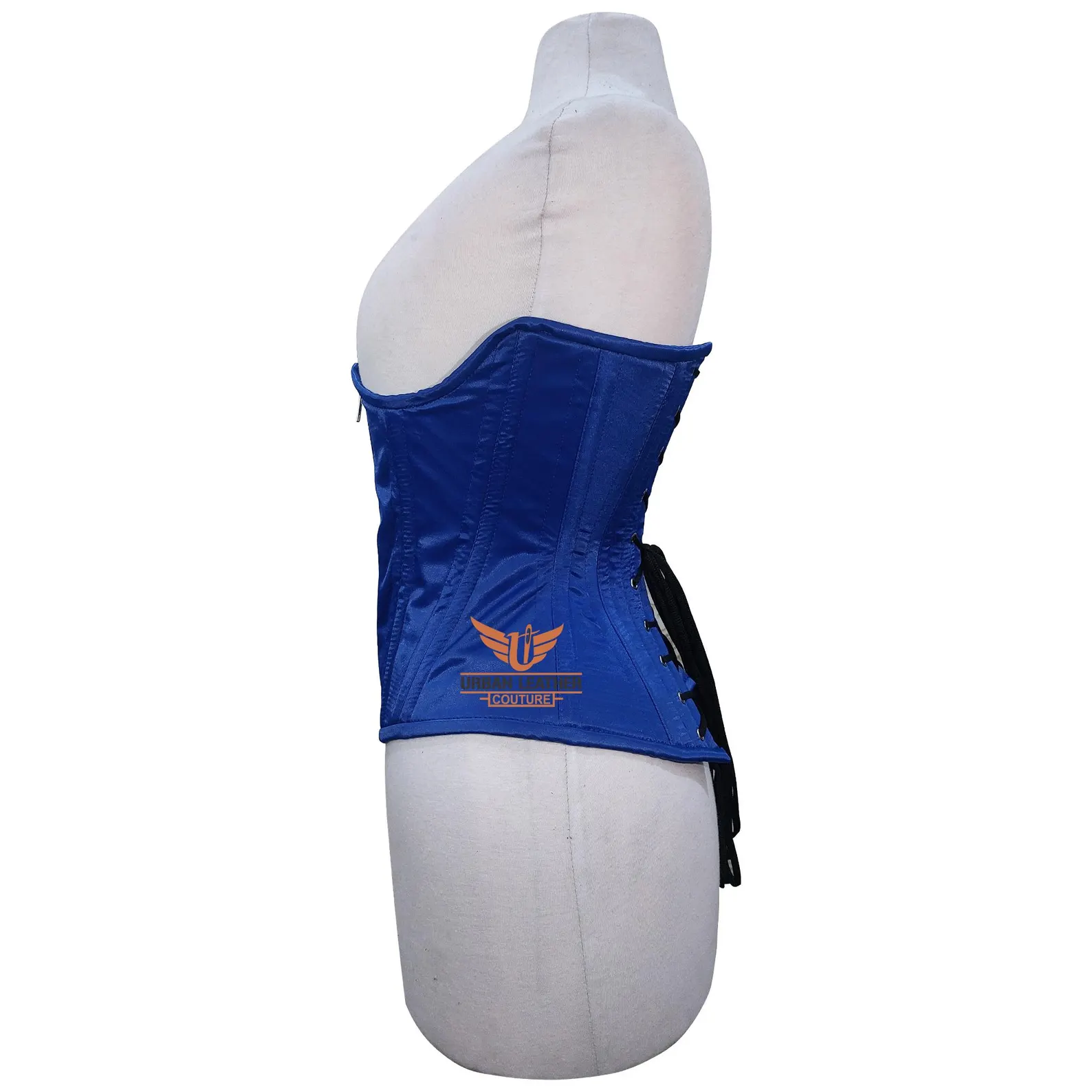 Satin Underbust Corset -- Steel Boned, YKK Zip, Gothic Steampunk - Image 3
