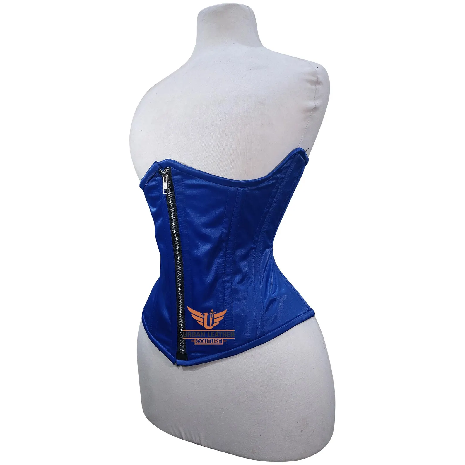 Satin Underbust Corset -- Steel Boned, YKK Zip, Gothic Steampunk - Image 4