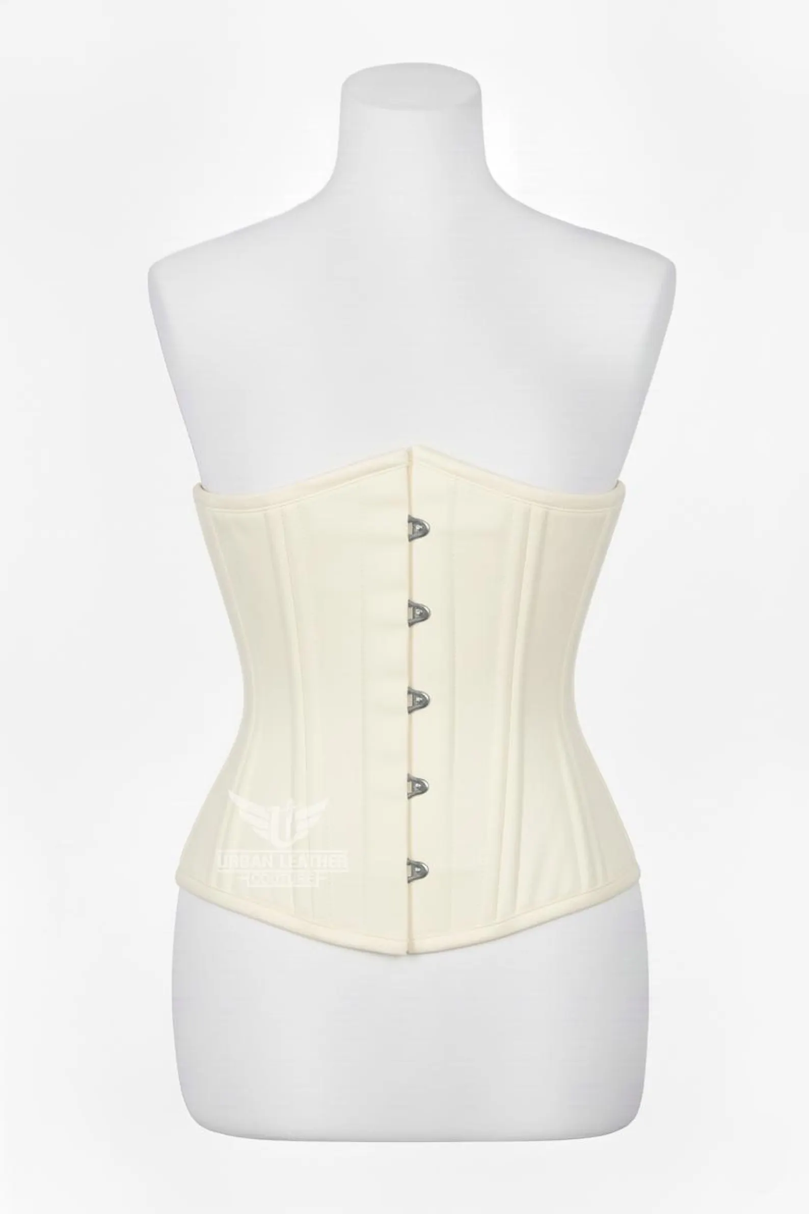 Cotton Underbust Corset -- Heavy Duty Double Steel Boned Waist Trainer Body Shaper Wedding dress - Image 3
