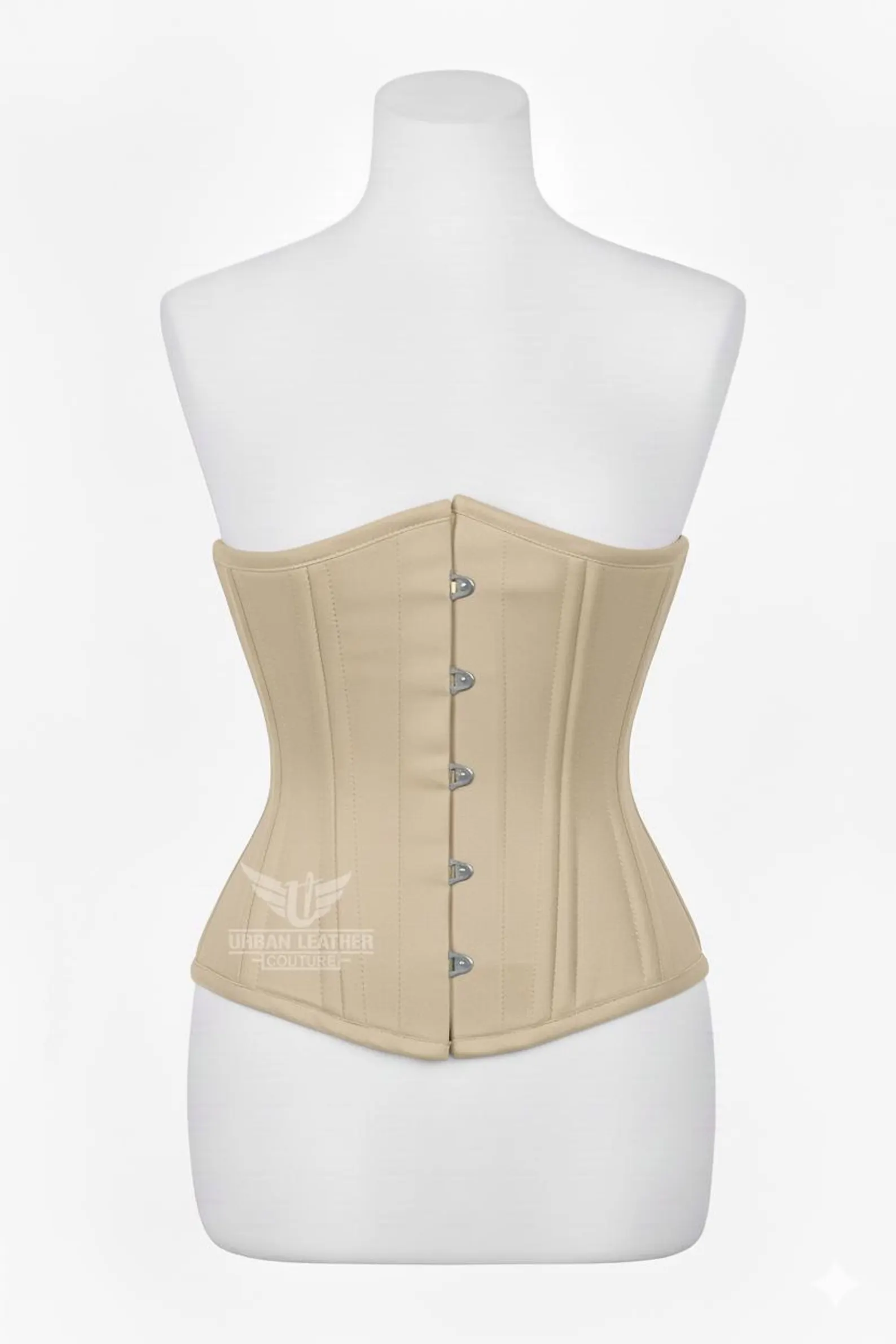 Cotton Underbust Corset -- Heavy Duty Double Steel Boned Waist Trainer Body Shaper Wedding dress - Image 6