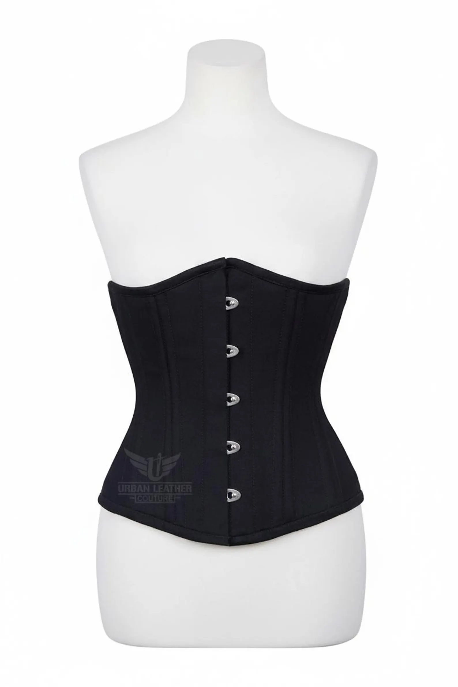 Cotton Underbust Corset -- Heavy Duty Double Steel Boned Waist Trainer Body Shaper Wedding dress